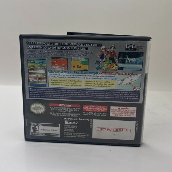 Pokemon SoulSilver Version DS (Nintendo DS, 2010) Not For Resale No Manual - Picture 3 of 4